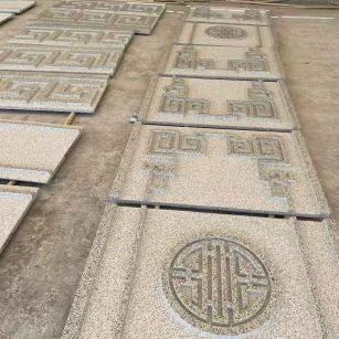 枣庄 白麻花岗岩外墙立面雕刻板
