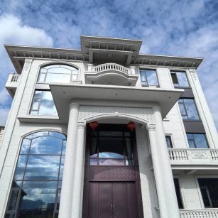 枣庄白麻别墅外墙干挂石材效果示例