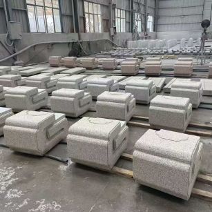 枣庄 白麻花岗岩异形加工-石凳，坐凳