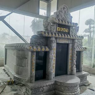 枣庄 芝麻白墓碑效果展示图