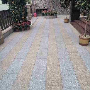 枣庄 黄金麻白麻荔枝面庭院铺装展示