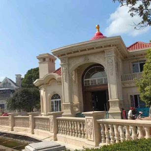 枣庄 黄金麻花岗岩欧式别墅