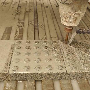 枣庄 芝麻白花岗岩石材盲人石、盲道石、盲点石