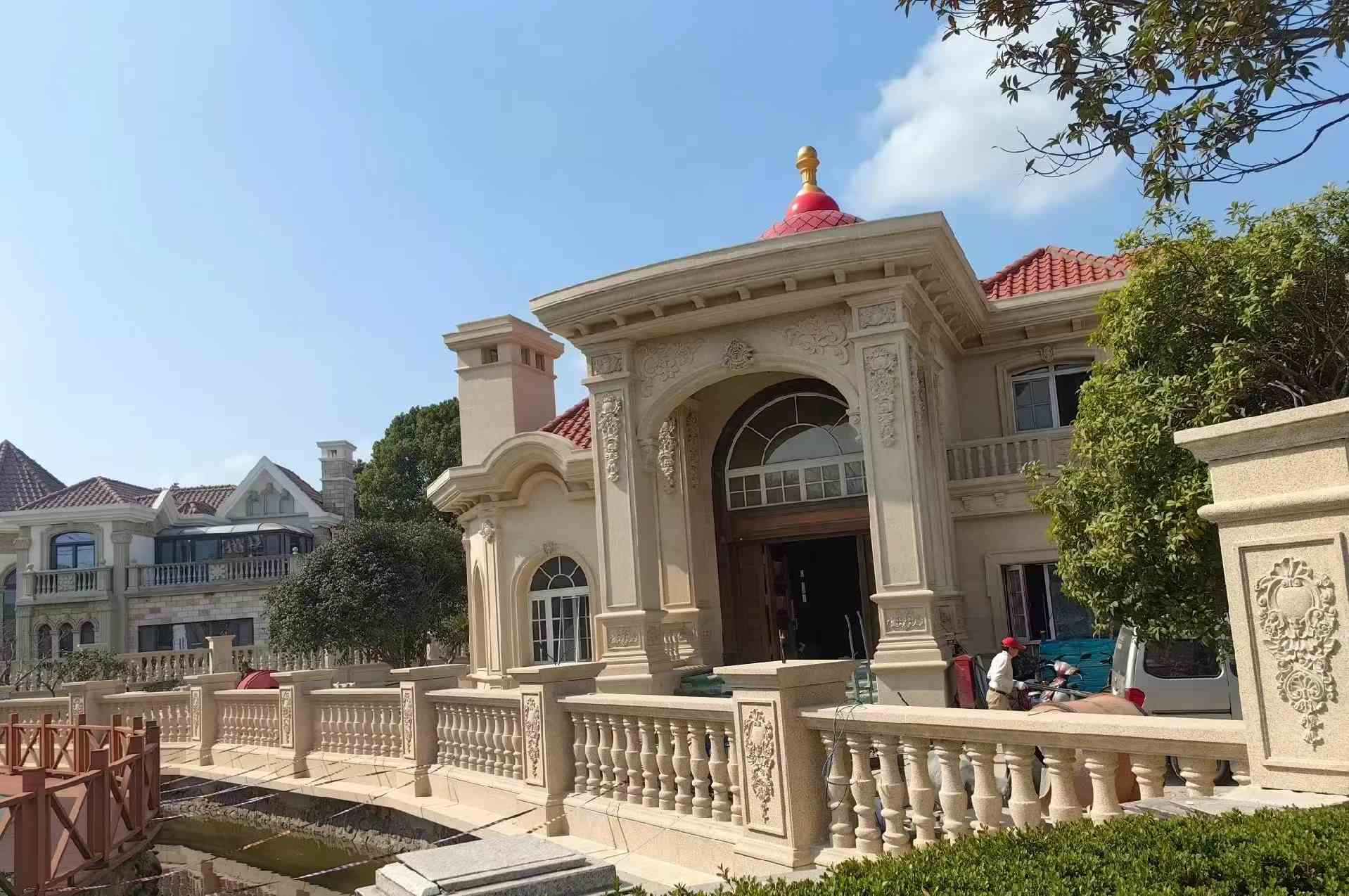 枣庄 黄金麻花岗岩欧式别墅