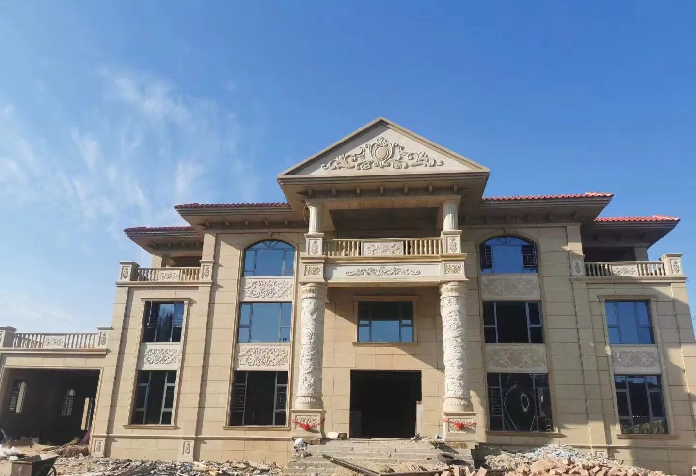 枣庄 黄金麻花岗岩别墅外墙干挂