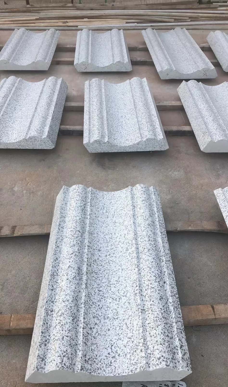 枣庄 白麻花岗岩光面别墅线条