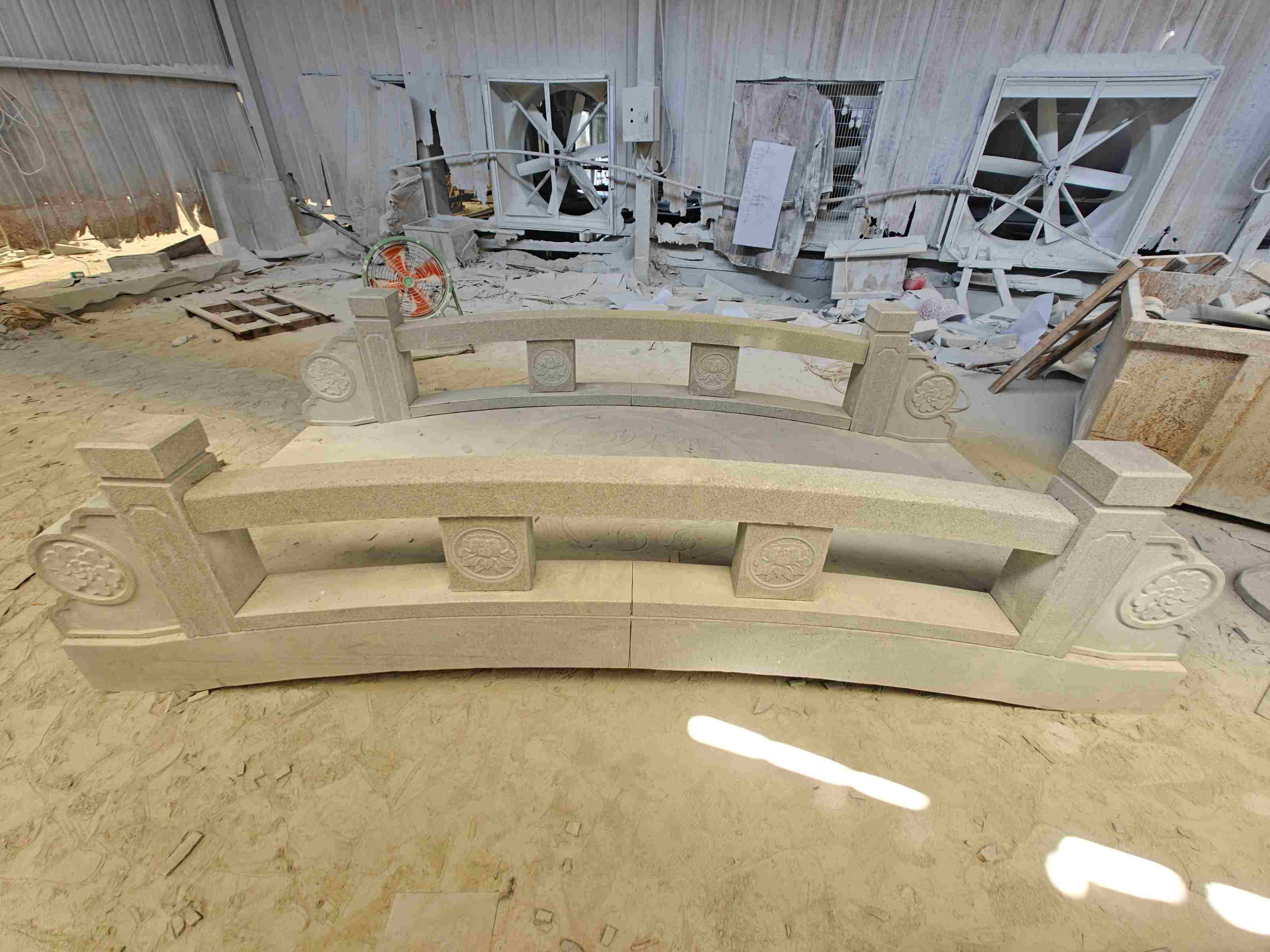 枣庄 芝麻灰花岗岩异形加工-拱桥，石桥