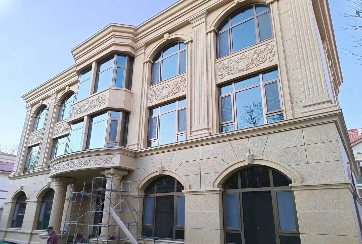 枣庄 黄金麻花岗岩别墅外墙干挂