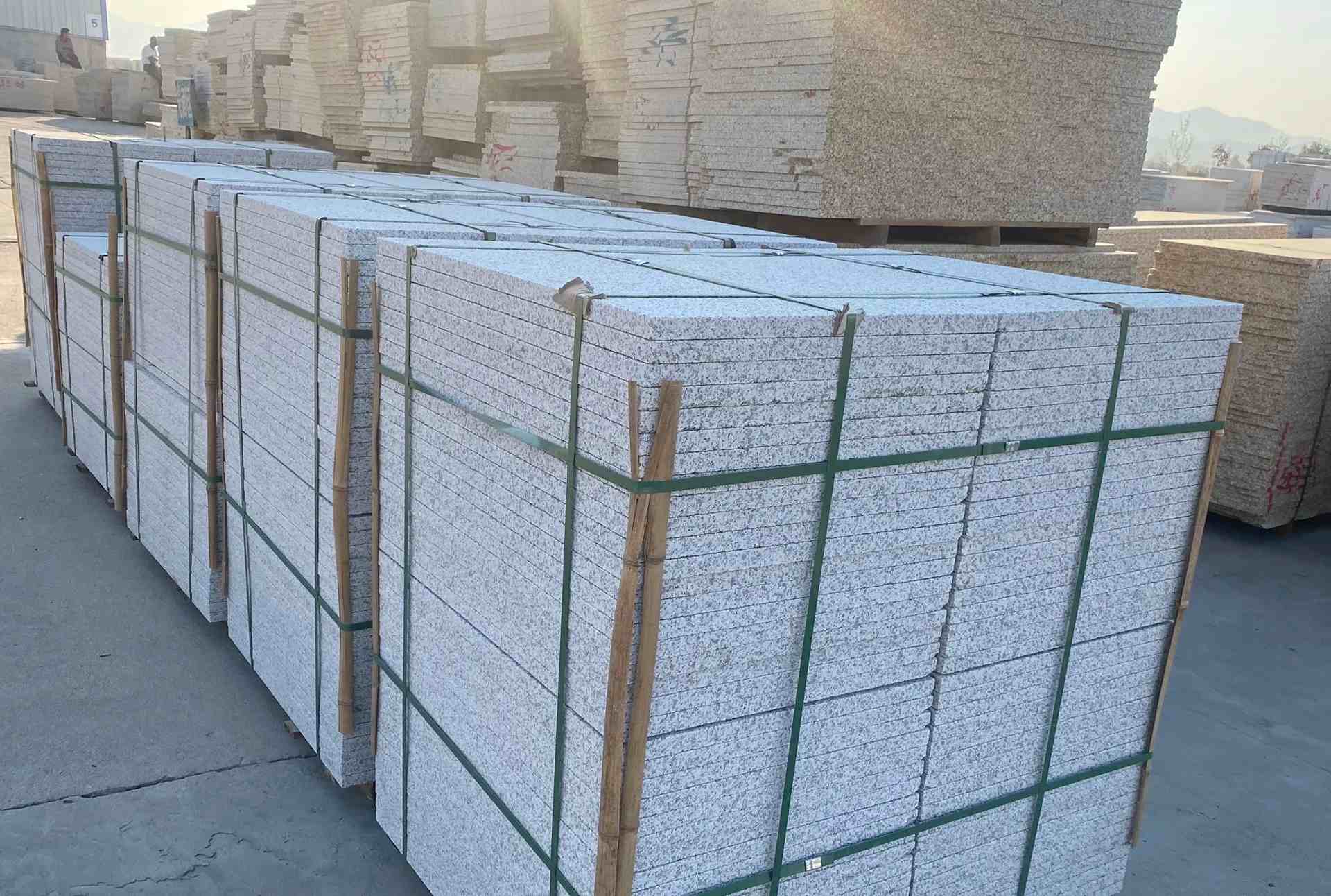 枣庄 白麻花岗岩荔枝面地铺石