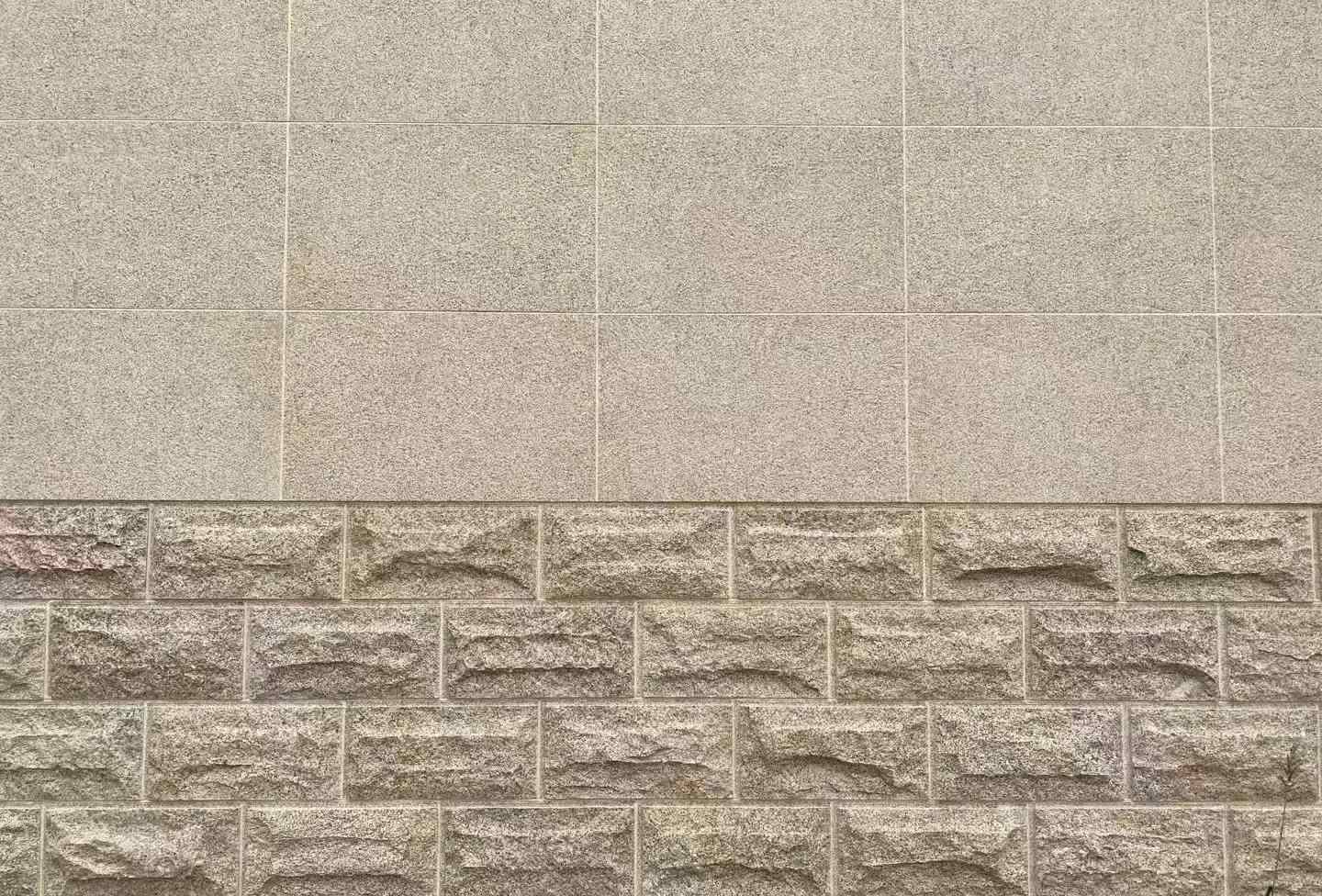 枣庄 黄金麻自然面蘑菇石配荔枝面干挂