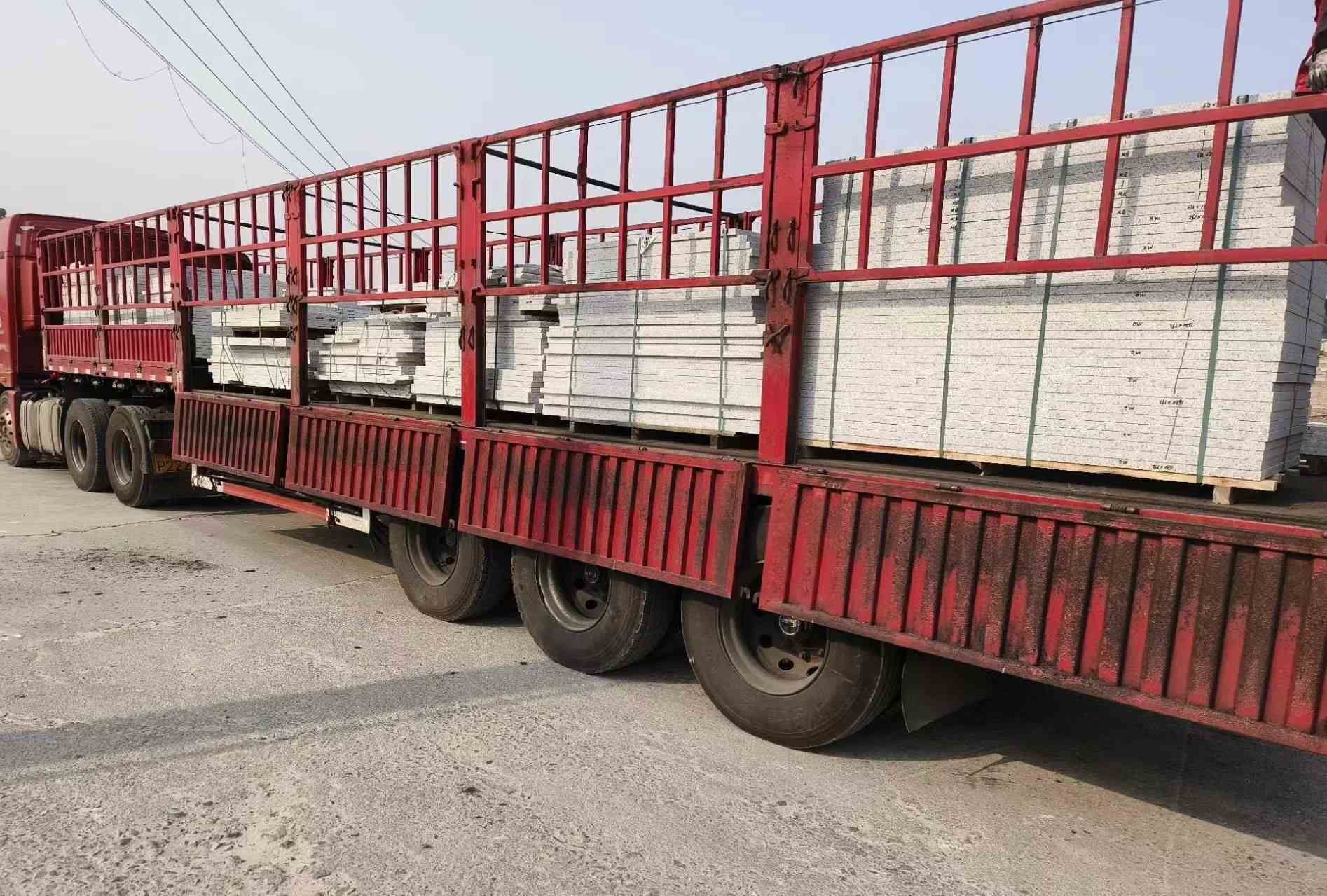 枣庄 白麻荔枝面外墙干挂，工厂装车日常