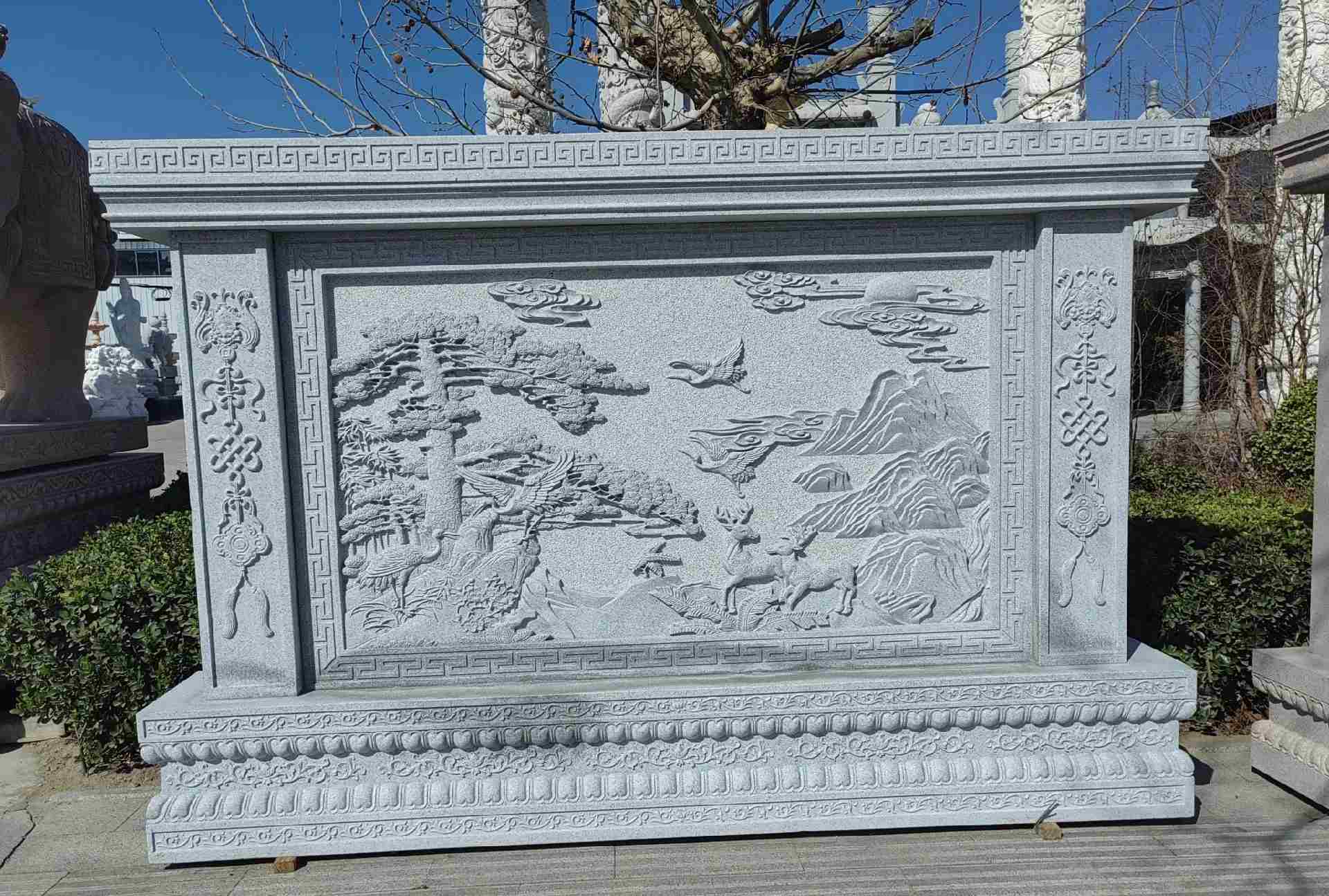 枣庄 芝麻白大型照壁，屏风，影壁